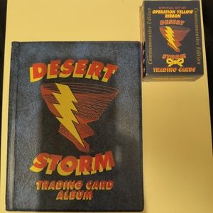 Desert Storm trading cards with collection book